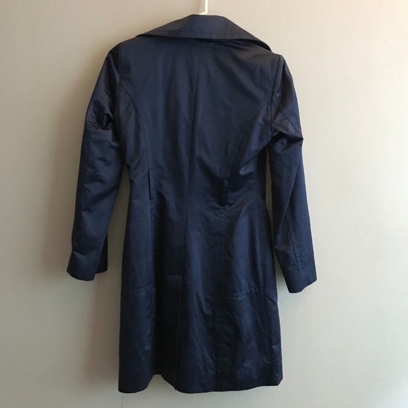 ☔️HP☔️ Bebe Navy Blue Trench Coat - Picture 6 of 8